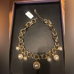Gold and multi  Pearl Necklace
